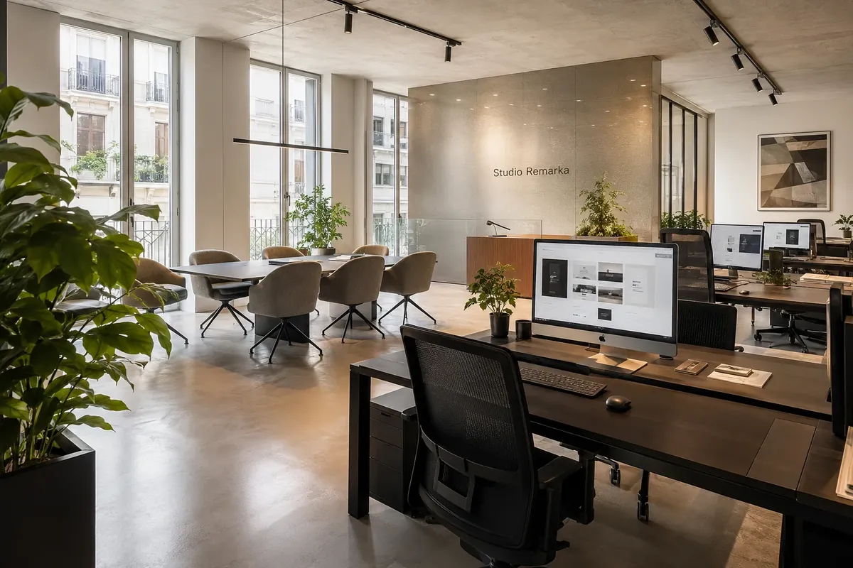 The studio workspace